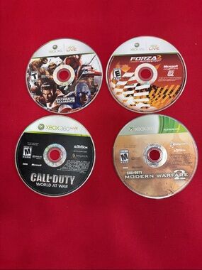 Xbox 360 Game Disc Lot - Call of Duty, Forza 2, Marvel Ultimate Alliance